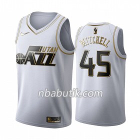 NBA Mænd Trøje Utah Jazz Donovan Mitchell 45 Nike 2019-20 Hvid Golden Edition Swingman